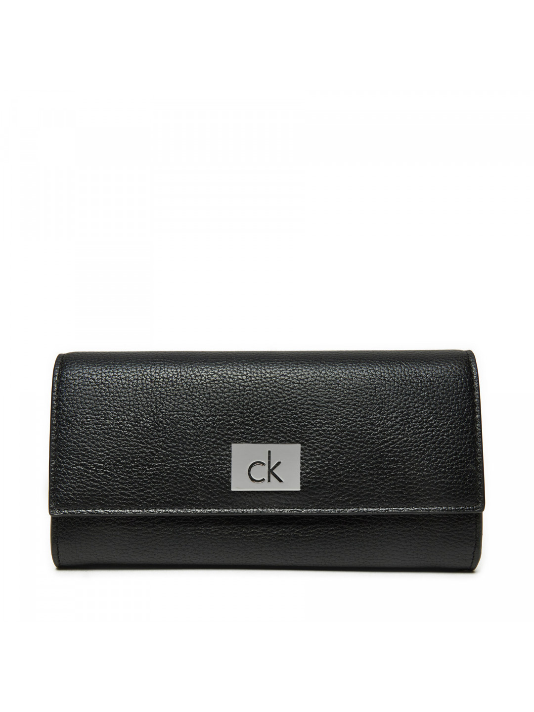 Velká dámská peněženka Calvin Klein Ck Plaque Large Trifold K60K612839 Černá